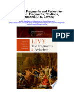 Livy The Fragments and Periochae Volume I Fragments Citations Testimonia D S Levene Full Chapter