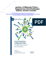 Local Integration of Migrants Policy European Experiences and Challenges 1St Ed Edition Jochen Franzke Full Chapter