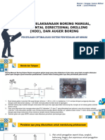 Metode Pelaksanaan Boring Manual, Horizontal Directional Drilling (HDD), Dan Auger Boring