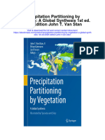 Download Precipitation Partitioning By Vegetation A Global Synthesis 1St Ed 2020 Edition John T Van Stan all chapter