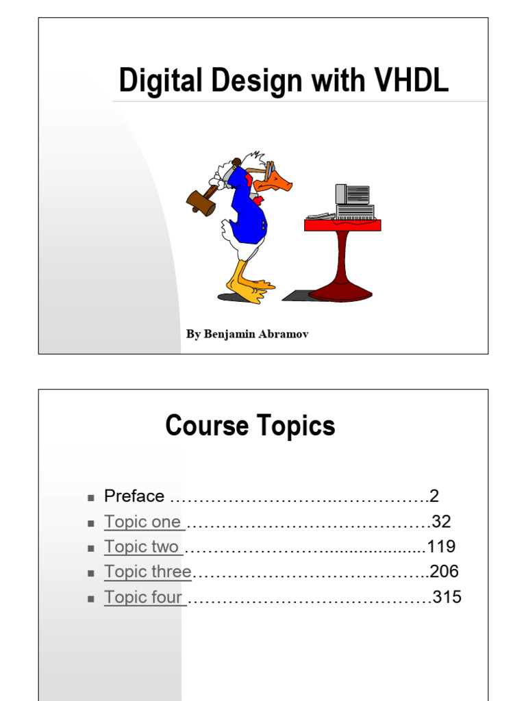 VHDL Design Fundamentals by Abramov | PDF | Vhdl | Boolean Data Type