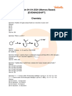 JEE Main 2024 (April 4 Shift 2) Chemistry Question Paper With Solutions (PDF)