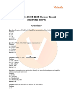 JEE Main 2024 (April 6 Shift 1) Chemistry Question Paper With Solutions (PDF)