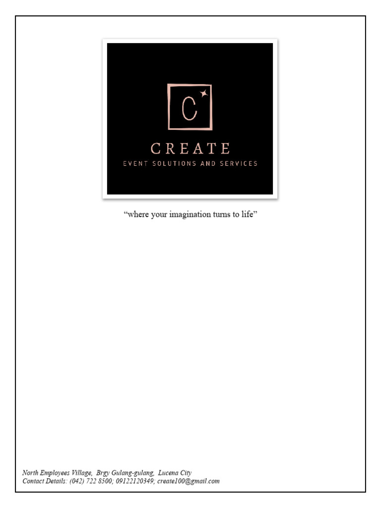 Alivia eventmanagementportfolionciii pdf sales budget