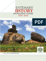 Centenary History of Plateau State Nigeria