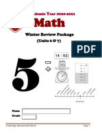 Answer Key Stage 5 Math Winter Pack Wednesday 23rd December 2020