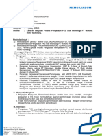 Memo Laporan Lanjutan Pengadaan Pengadaan PKS Alat Imonologi PT Wahana Risky Gumilang