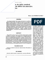 Del Sindrome de Daño Cerebral Al Trastorno de Déficit de Atención