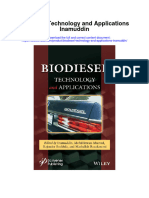 Biodiesel Technology and Applications Inamuddin Full Chapter