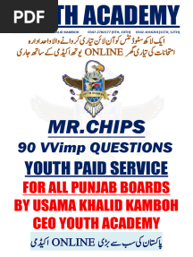 12 ENG MR Chips 90 Questions Notes by Youth Academy