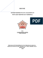 RESUME Konsep Keperawatan Anak Dengan Penyakit Kronis Dan Terminal - I - Made - Hendra - Partha - 233221423 - B16 A