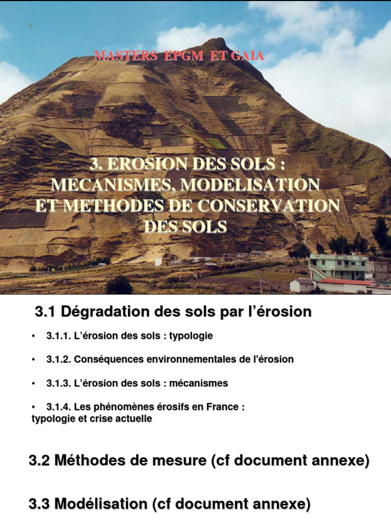 Érosion des sols : mécanismes et solutions | PDF | Ruissellement | Sol ...