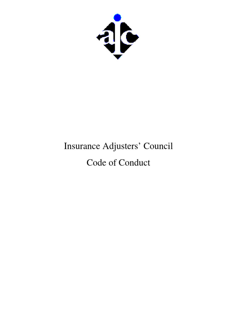 12-Adjusters Code of Conduct | PDF | Insurance | Confidentiality