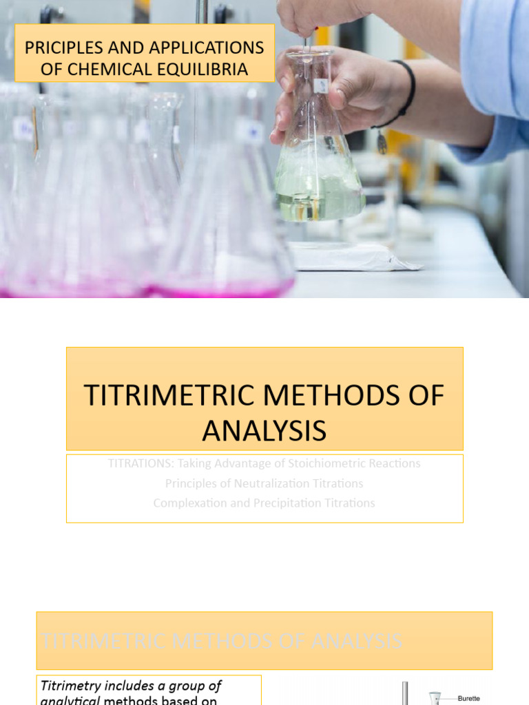 Titrimetric Analysis PDF Titration Chemistry