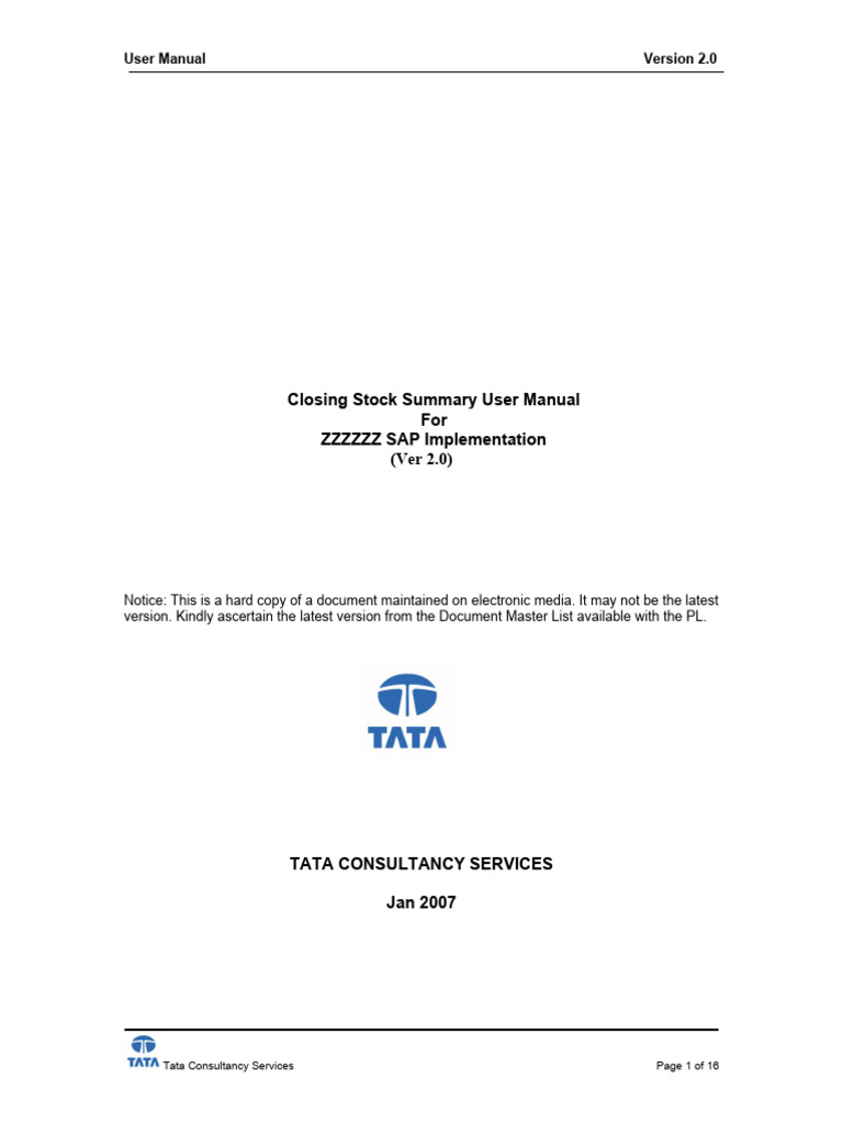 USER GUIDE FOR SAP visual data 6