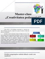 Master-Class Creativitatea Pedagogică