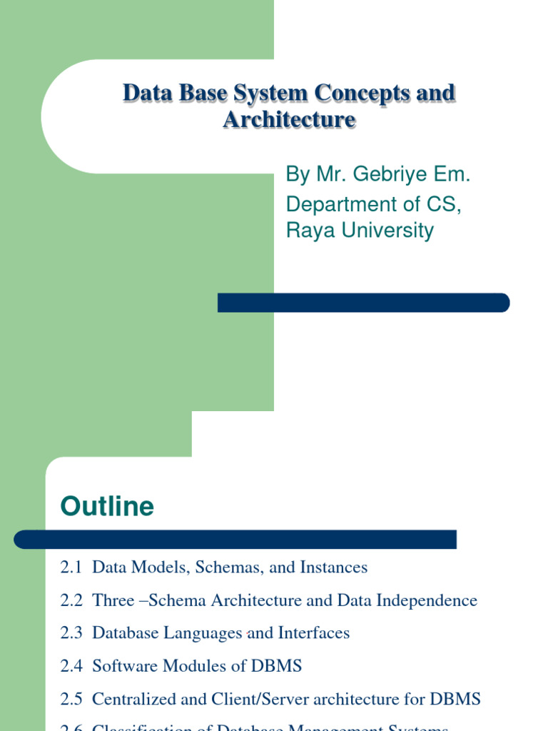 Database System Concepts Overview | PDF | Databases | Data Model