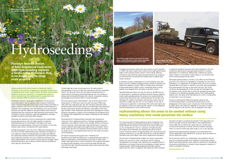 Hydroseeding: Eco-Friendly Erosion Control | PDF | Soil | Lawn