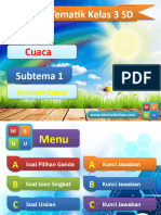 PPT - Soal Tematik Kelas 3 SD Tema 5 Subtema 1 Keadaaan Cuaca - Www.bimbelbrilian.com