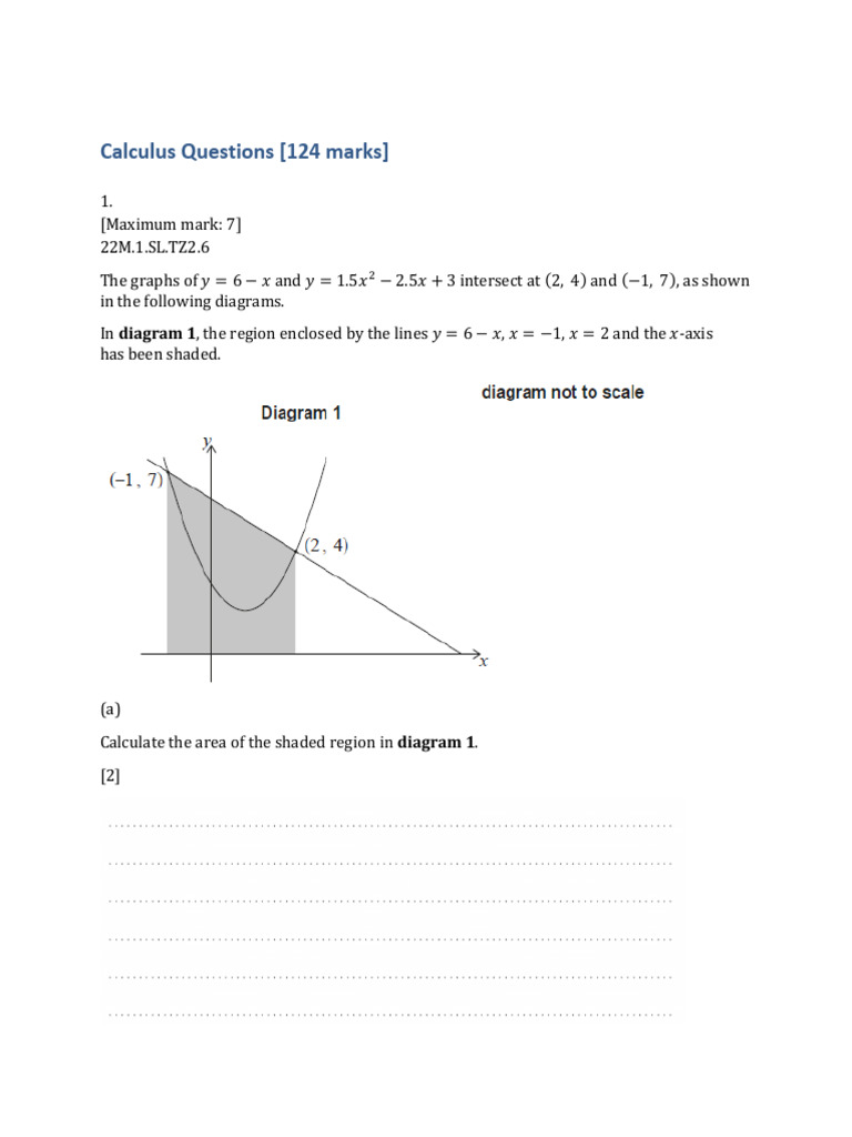 Calculus Questions | Download Free PDF | Area | Metre