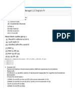 ctet l1 bengali l2 english p1