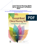 Download Concept Based Clinical Nursing Skills Fundamental To Advanced 1St Edition Stein full chapter