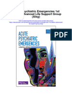 Download Acute Psychiatric Emergencies 1St Edition Advanced Life Support Group Alsg full chapter