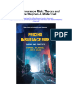Download Pricing Insurance Risk Theory And Practice Stephen J Mildenhall all chapter