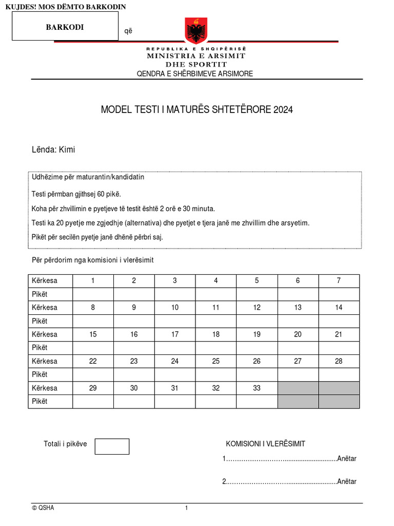 Kimi - Model Testi - MSH 2024 | PDF