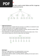 A Directory Is A Container That Is Used To Contain Folders and File. It Organizes Files and Folders Into A Hierarchical Manner