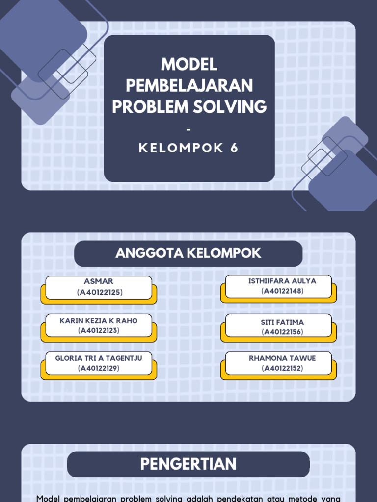 Klp6 Model Pembelajaran Problem Solving | PDF | Karier & Perkembangan ...