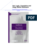 Conditionals Logic Linguistics and Psychology Stefan Kaufmann Full Chapter