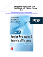 Primer of Applied Regression and Analysis of Variance 3Rd Edition Glantz S A All Chapter