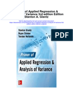 Primer of Applied Regression Analysis of Variance 3Rd Edition Edition Stanton A Glantz All Chapter