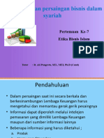 Pertemuan 7 - Pemasaran dan Persaingan Bisnis dalam Syariah