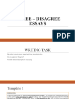 Agree – Disagree Essays