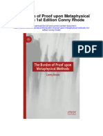 Download The Burden Of Proof Upon Metaphysical Methods 1St Edition Conny Rhode full chapter