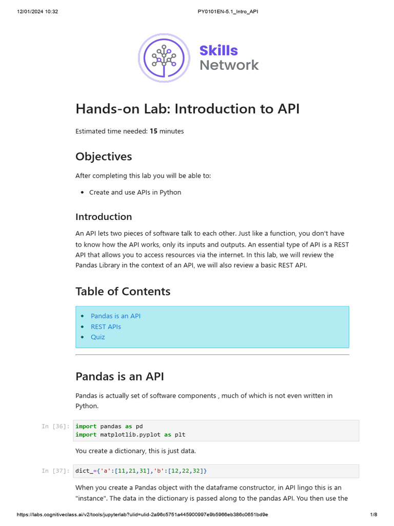 Intro to APIs with Python and Pandas | PDF | Software | Json