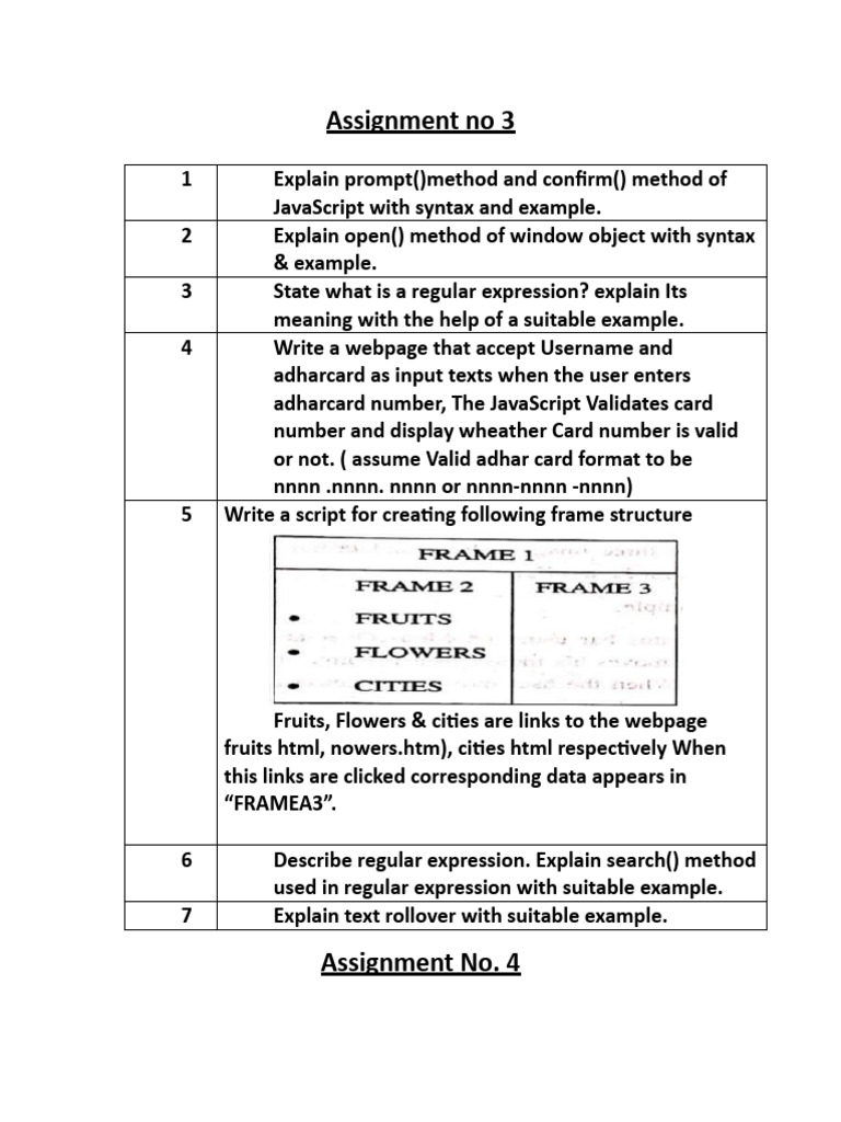 CSS Assignment 3&4 | PDF