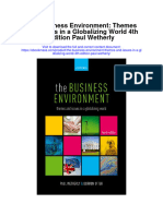 The Business Environment Themes and Issues in A Globalizing World 4Th Edition Paul Wetherly Full Chapter