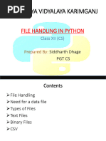 File Handling - XII - CS