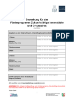 Bewerbungsformular Innenstadt Essen