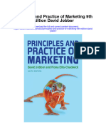 Principles and Practice of Marketing 9Th Edition David Jobber All Chapter