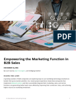 Empowering the marketing function b2b sales