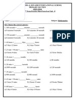 Mathematics - Gr 5Practice Sheet (Unit-8)Updated