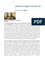 Droga Una Pessima Legge Avanza Nel Silenzio