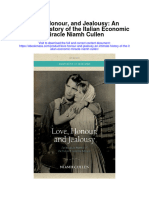 Love Honour and Jealousy An Intimate History of The Italian Economic Miracle Niamh Cullen Full Chapter