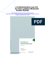 Principles of Administrative Law 3Rd Edition Peter Cane Leighton Mcdonald Kristen Rundle All Chapter