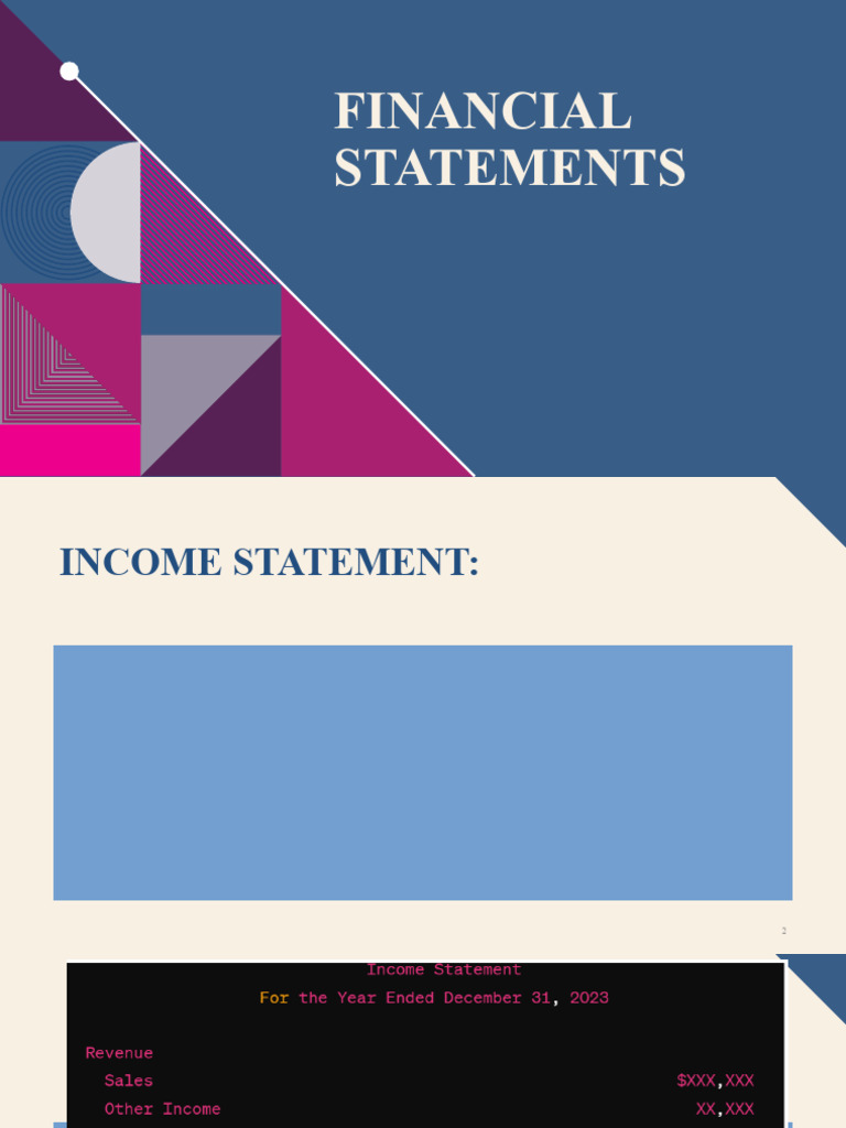 Financial Statements Overview Guide | PDF | Business | Finance & Money ...
