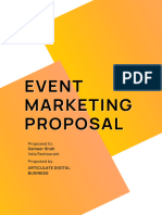 Event Marketing Proposal - Sameer Shah